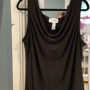 Black Dressy Cowl neck top